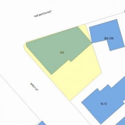 358 Watertown St, Newton MA  02458-1373 plot plan