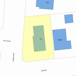 320 Lowell Ave, Newton MA 02460-2153 plot plan