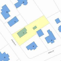 18 Sterling St, Newton MA  02465-2615 plot plan