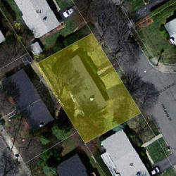 96 Harding St, Newton MA  02465-1337 aerial view