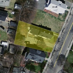 307 Lexington St, Newton MA 02466-1211 aerial view