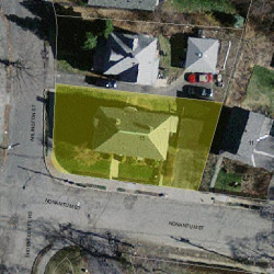 15 Nonantum St, Newton MA  02458-2431 aerial view