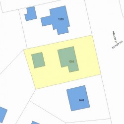 1395 Walnut St, Newton MA 02461-1851 plot plan