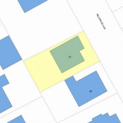 59 Wildwood Ave, Newton MA  02460-1321 plot plan