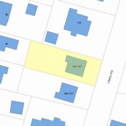 147 Lowell Ave, Newton MA  02460-1521 plot plan
