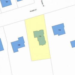 118 Homer St, Newton MA  02459-1518 plot plan
