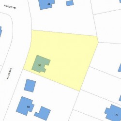 56 Allen Ave, Newton MA 02468-1702 plot plan