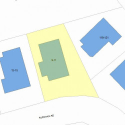 11 Fordham Rd, Newton MA  02465-1206 plot plan