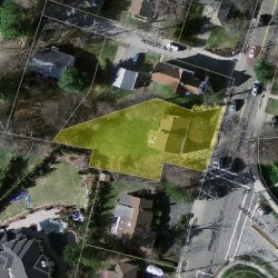 449 Parker St, Newton MA  02459-2652 aerial view