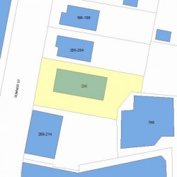 206 Sumner St, Newton MA 02459-1964 plot plan