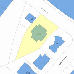 31 Florence St, Newton MA 02459-2847 plot plan