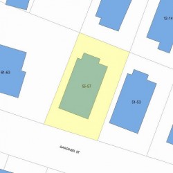 57 Gardner St, Newton MA 02458-1404 plot plan