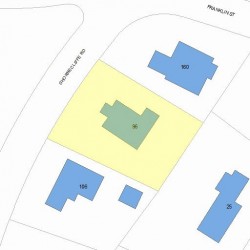 96 Shornecliffe Rd, Newton MA 02458-2421 plot plan