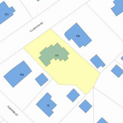 146 Allerton Rd, Newton MA  02461-1202 plot plan