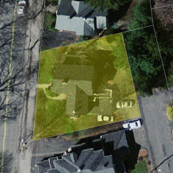 264 Lowell Ave, Newton MA 02460-1830 aerial view