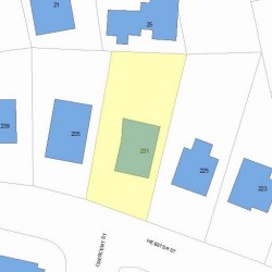 231 Webster St, Newton MA  02465-1851 plot plan