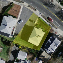 280 Tremont St, Newton MA  02458-2143 aerial view