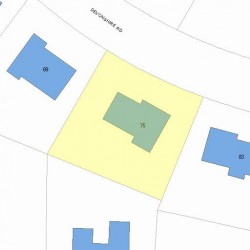 75 Devonshire Rd, Newton MA 02468-2218 plot plan