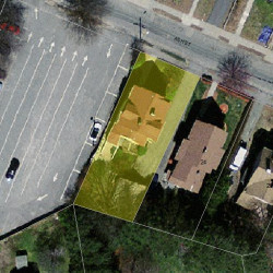 28 Ash St, Newton MA  02466-1819 aerial view