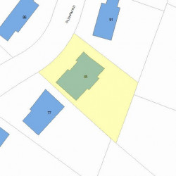 85 Oldham Rd, Newton MA  02465-2328 plot plan