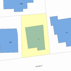 8 Hollis St, Newton MA  02458-2010 plot plan