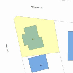 846 Walnut St, Newton MA  02459-1756 plot plan
