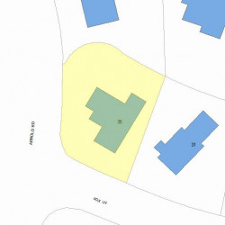 35 Fox Ln, Newton MA 02459-3023 plot plan