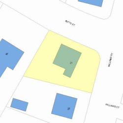 21 Williams St, Newton MA 02464-1348 plot plan