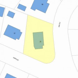 25 Day St, Newton MA 02466-2906 plot plan
