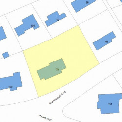 79 Shornecliffe Rd, Newton MA 02458-2437 plot plan
