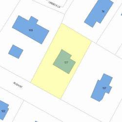 127 Elgin St, Newton MA  02459-2301 plot plan
