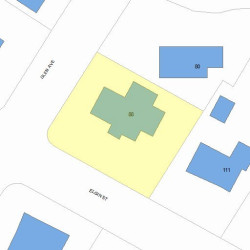 88 Glen Ave, Newton MA 02459-2069 plot plan