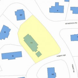 111 Hobart Rd, Newton MA 02459-1352 plot plan