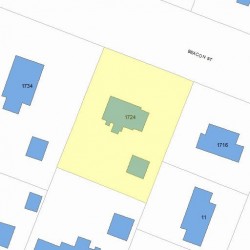 1724 Beacon St, Newton MA 02468-1405 plot plan
