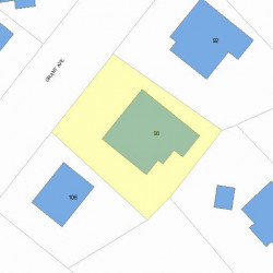 98 Grant Ave, Newton MA  02459-1347 plot plan