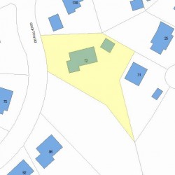 72 Crofton Rd, Newton MA 02468-2115 plot plan