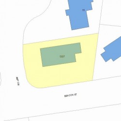 1307 Beacon St, Newton MA  02468-1737 plot plan