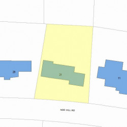 21 Nod Hill Rd, Newton MA  02461-2026 plot plan