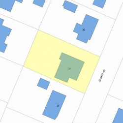 31 Hobart Rd, Newton MA 02459-1312 plot plan