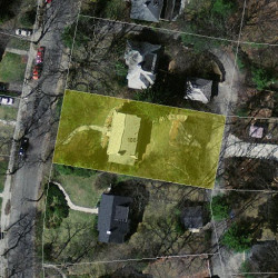 108 Beaumont Ave, Newton MA  02460-2330 aerial view