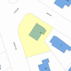 126 Glen Ave, Newton MA 02459-2051 plot plan