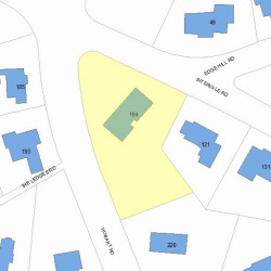 194 Hobart Rd, Newton MA 02459 plot plan