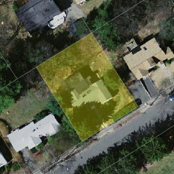 47 Wallace St, Newton MA  02461-1921 aerial view