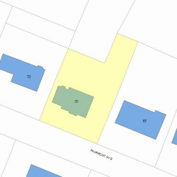 65 Fairmont Ave, Newton MA 02458-2505 plot plan