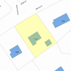 1538 Beacon St, Newton MA  02468-1508 plot plan