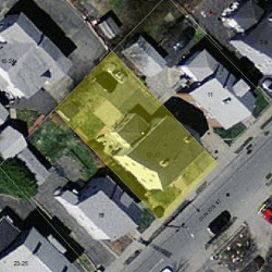 15 Clinton St, Newton MA  02458-1211 aerial view