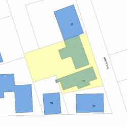 17 Harvey Pl, Newton MA  02465-2020 plot plan
