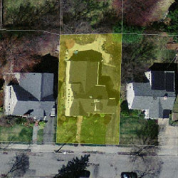 97 Parker Ave, Newton MA  02461-1814 aerial view