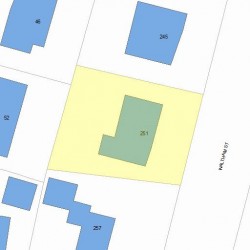 251 Waltham St, Newton MA 02465-1738 plot plan