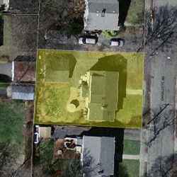 44 Charlotte Rd, Newton MA  02459-1708 aerial view